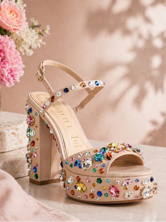 Gianni Bini Shoes - NWT Gianni Bini Calvan Jewel Ornamented Platform Dress Sandals Sz 6,5